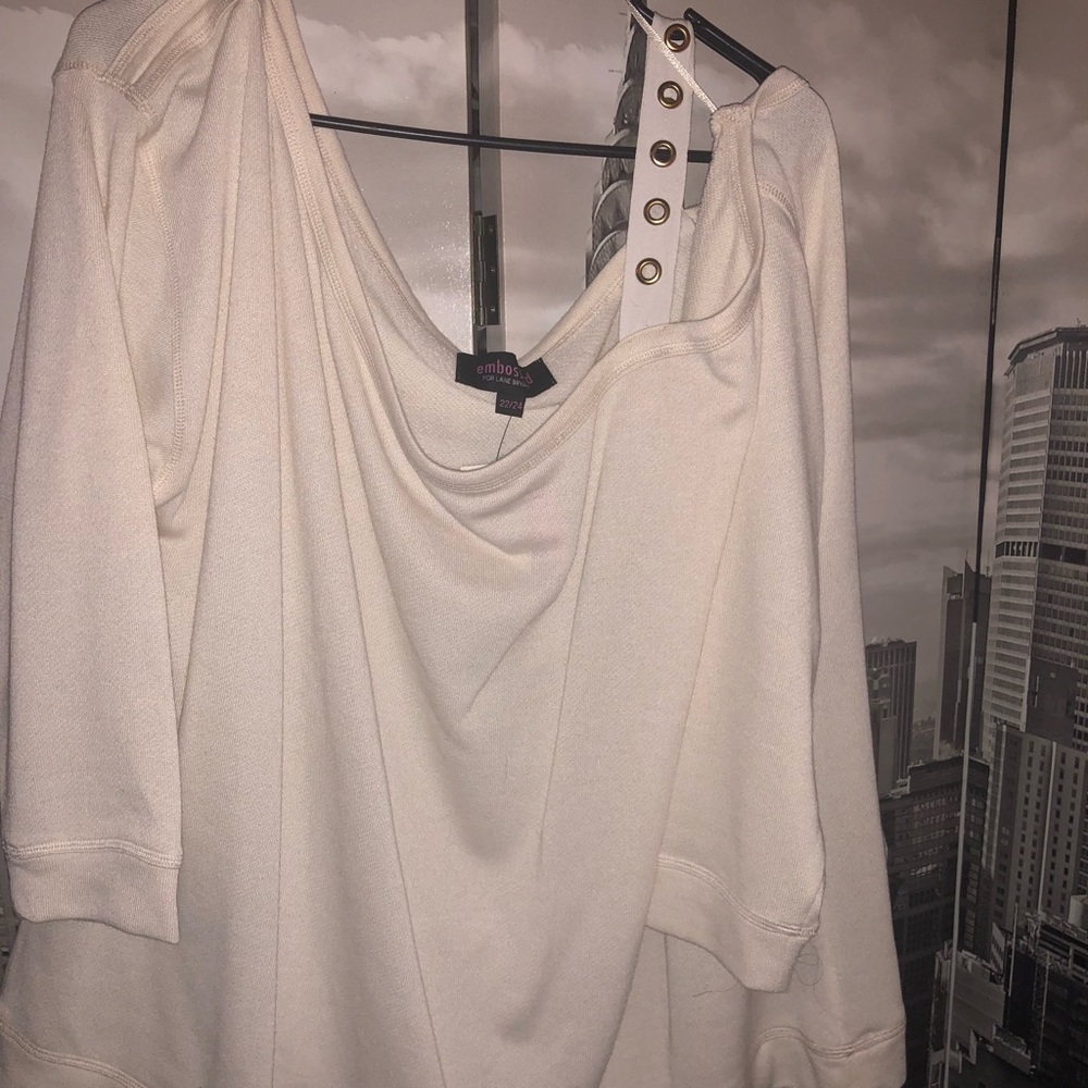 Lane Bryant off the shoulder sweatshirt